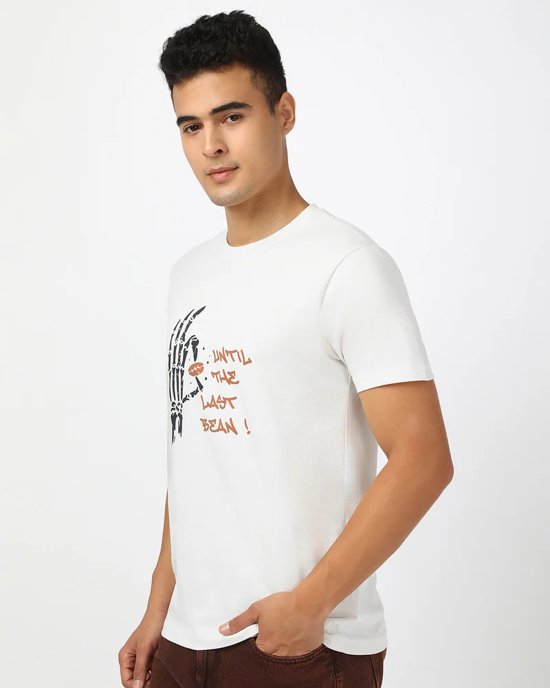 بيواكوف Men's Gardenia Last Bean Graphic Printed T-shirt